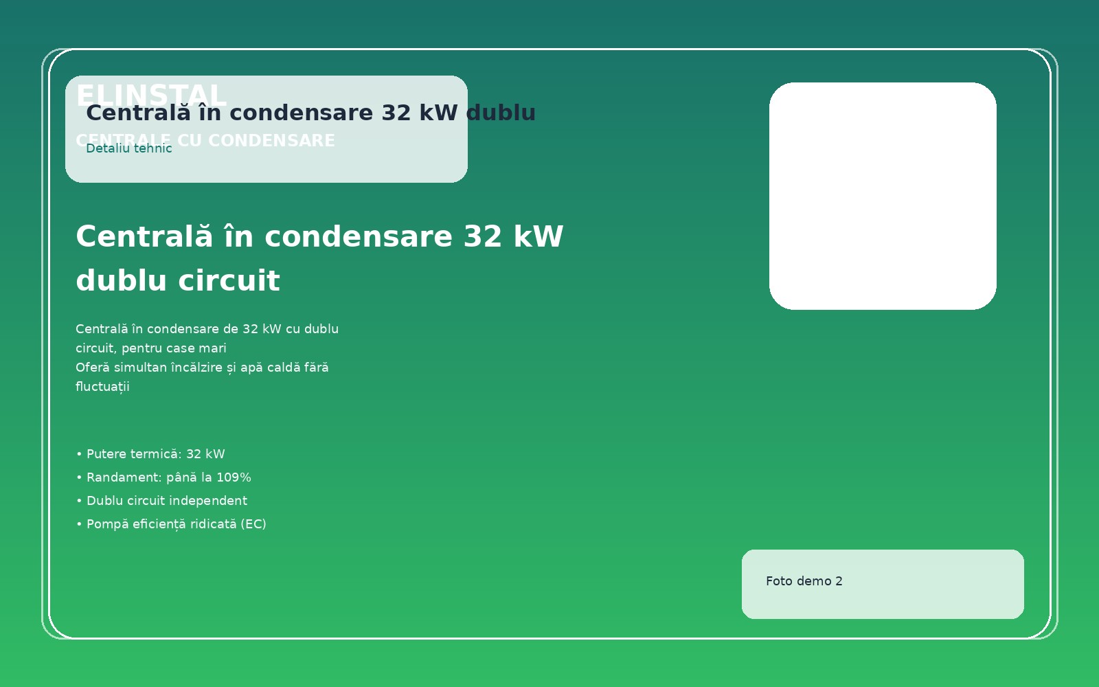 Centrală în condensare 32 kW dublu circuit foto 2