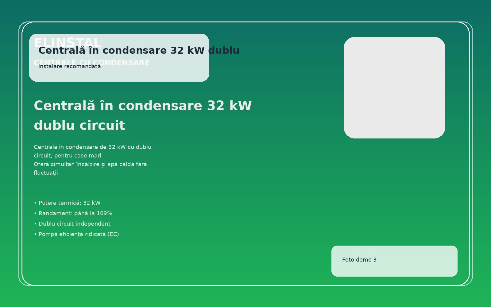 Centrală în condensare 32 kW dublu circuit foto 3