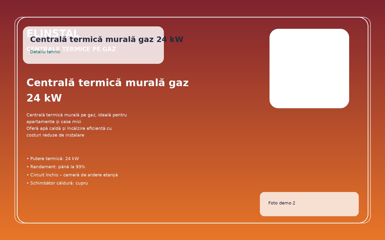 Centrală termică murală gaz 24 kW foto 2