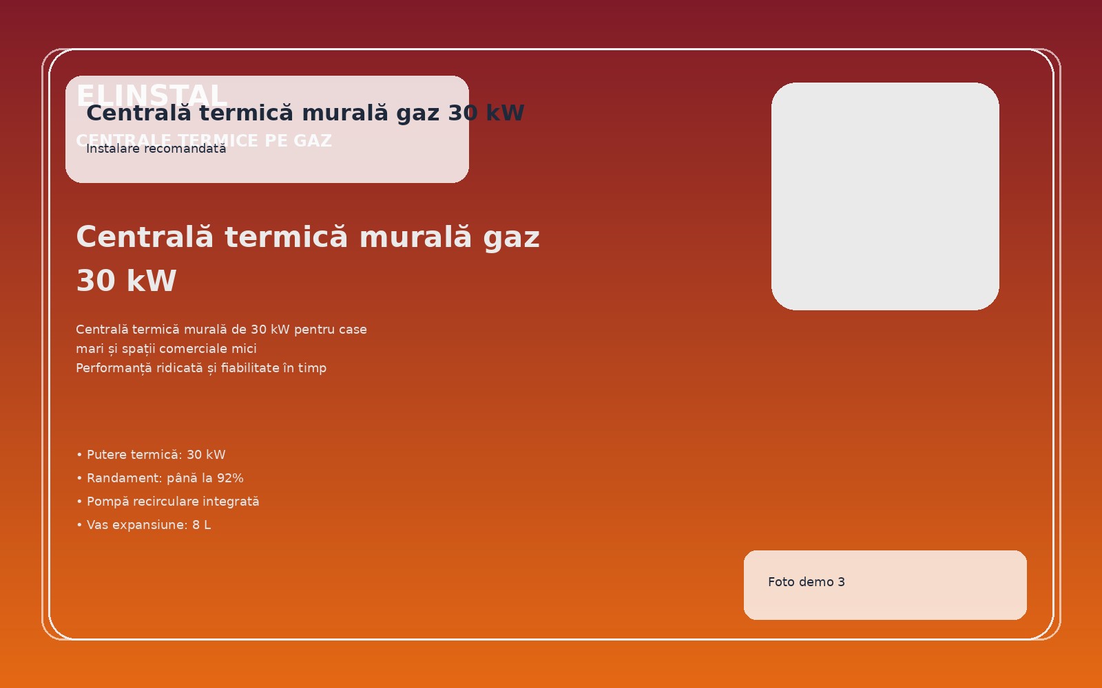 Centrală termică murală gaz 30 kW foto 3