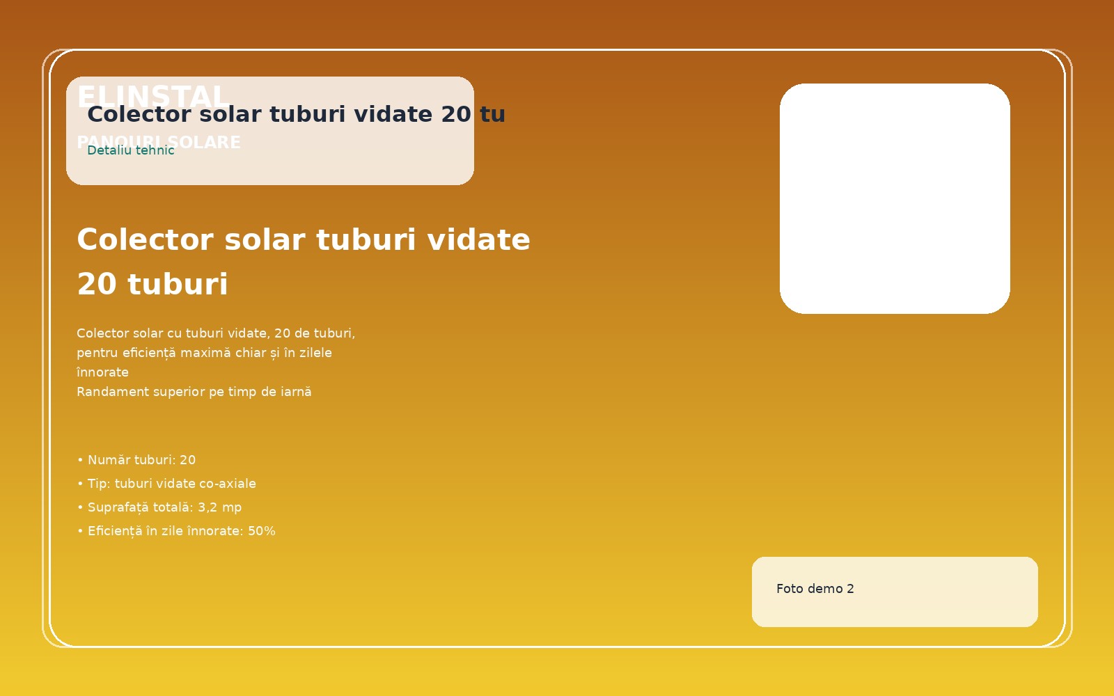 Colector solar tuburi vidate 20 tuburi foto 2
