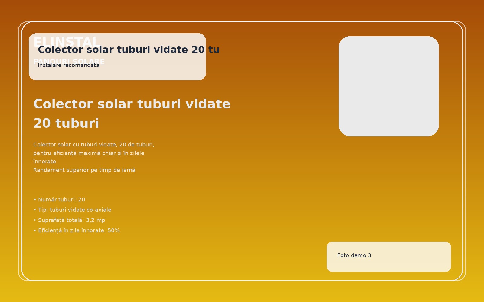 Colector solar tuburi vidate 20 tuburi foto 3