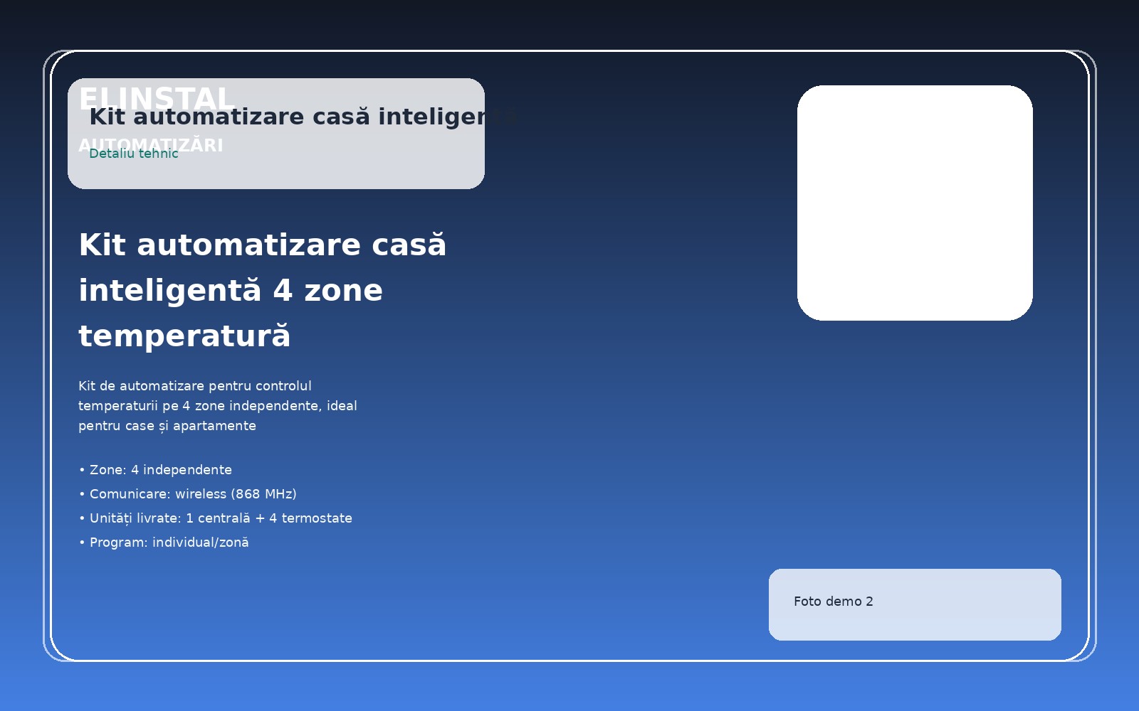 Kit automatizare casă inteligentă 4 zone temperatură foto 2