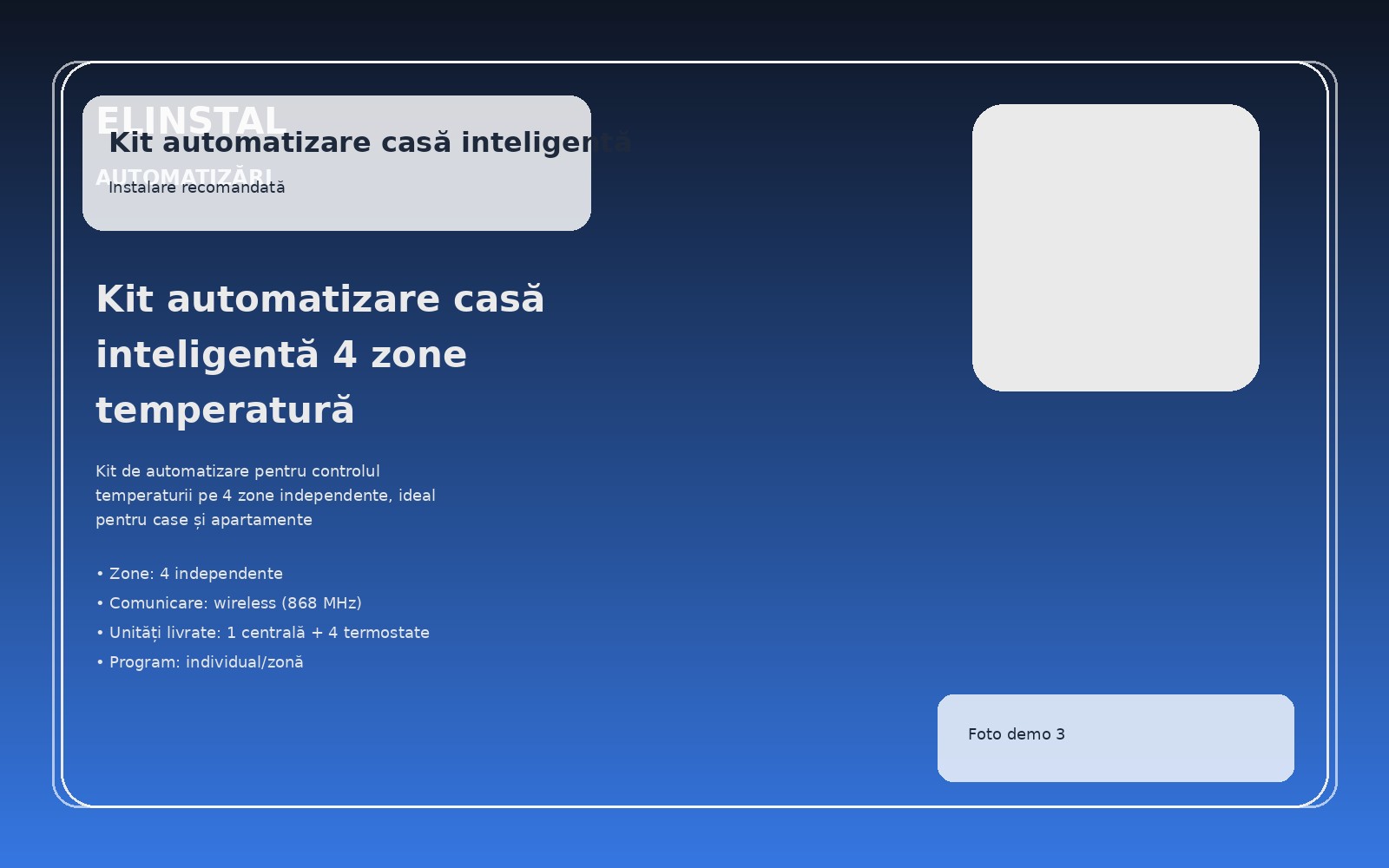 Kit automatizare casă inteligentă 4 zone temperatură foto 3