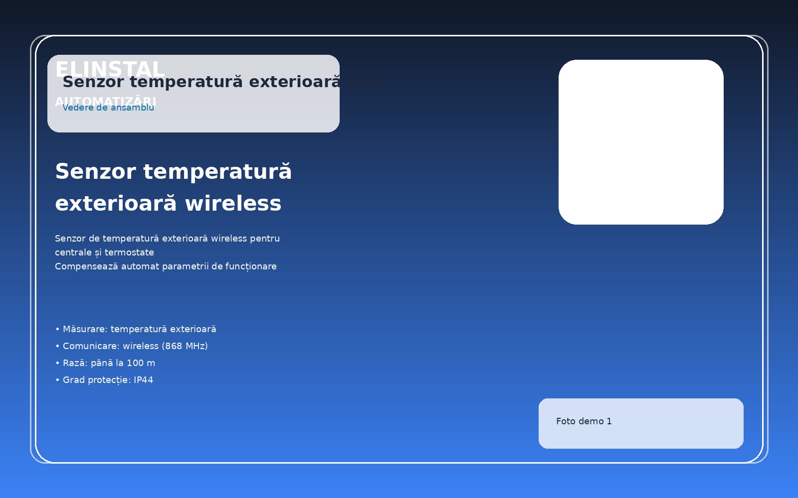 Senzor temperatură exterioară wireless