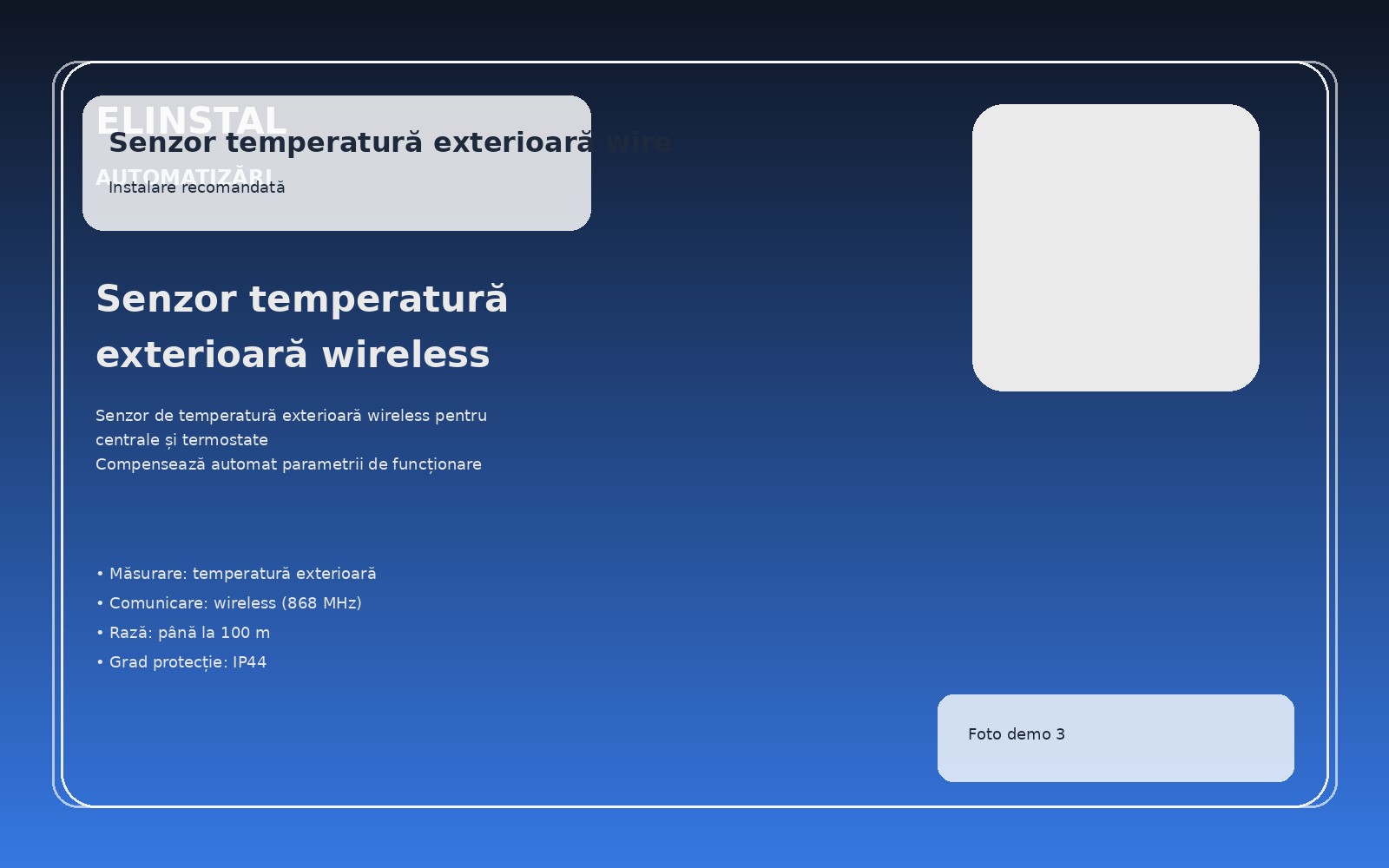 Senzor temperatură exterioară wireless foto 3