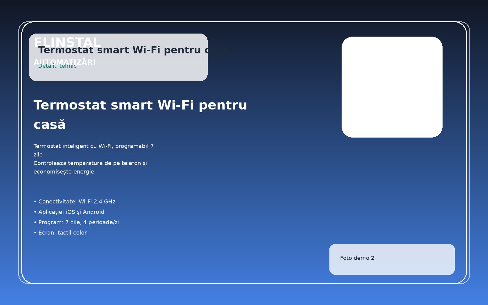 Termostat smart Wi-Fi pentru casă foto 2
