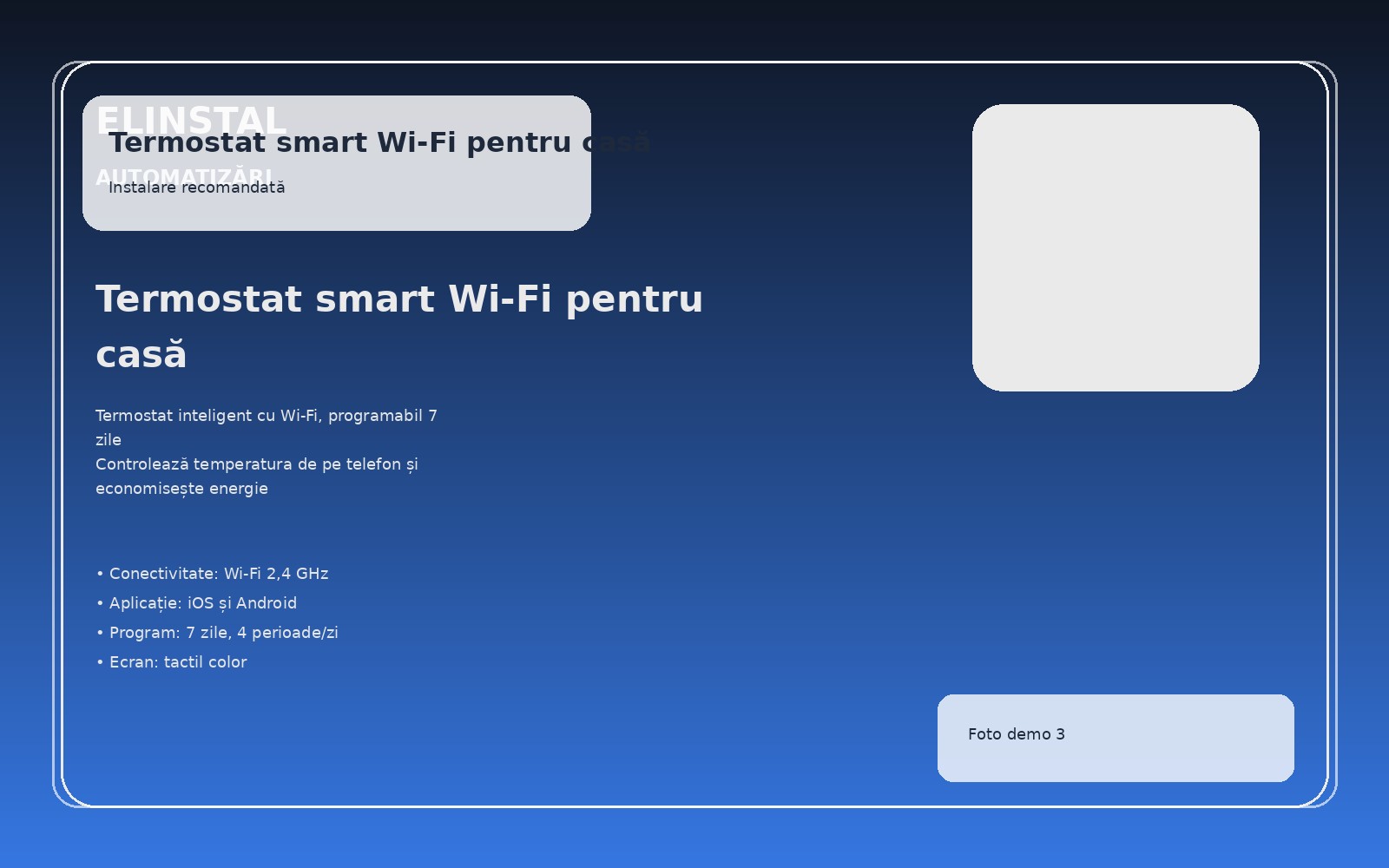 Termostat smart Wi-Fi pentru casă foto 3